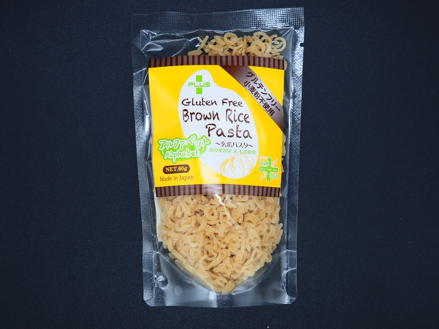 【PLUS】  GLUTEN FREE BROWN RICE PASTA (ALPHABET) 60g