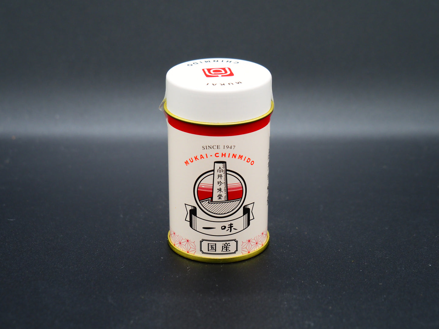 【MUKAI CHINMIDO】  Japanese Ichimi togarashi  (can) 10g