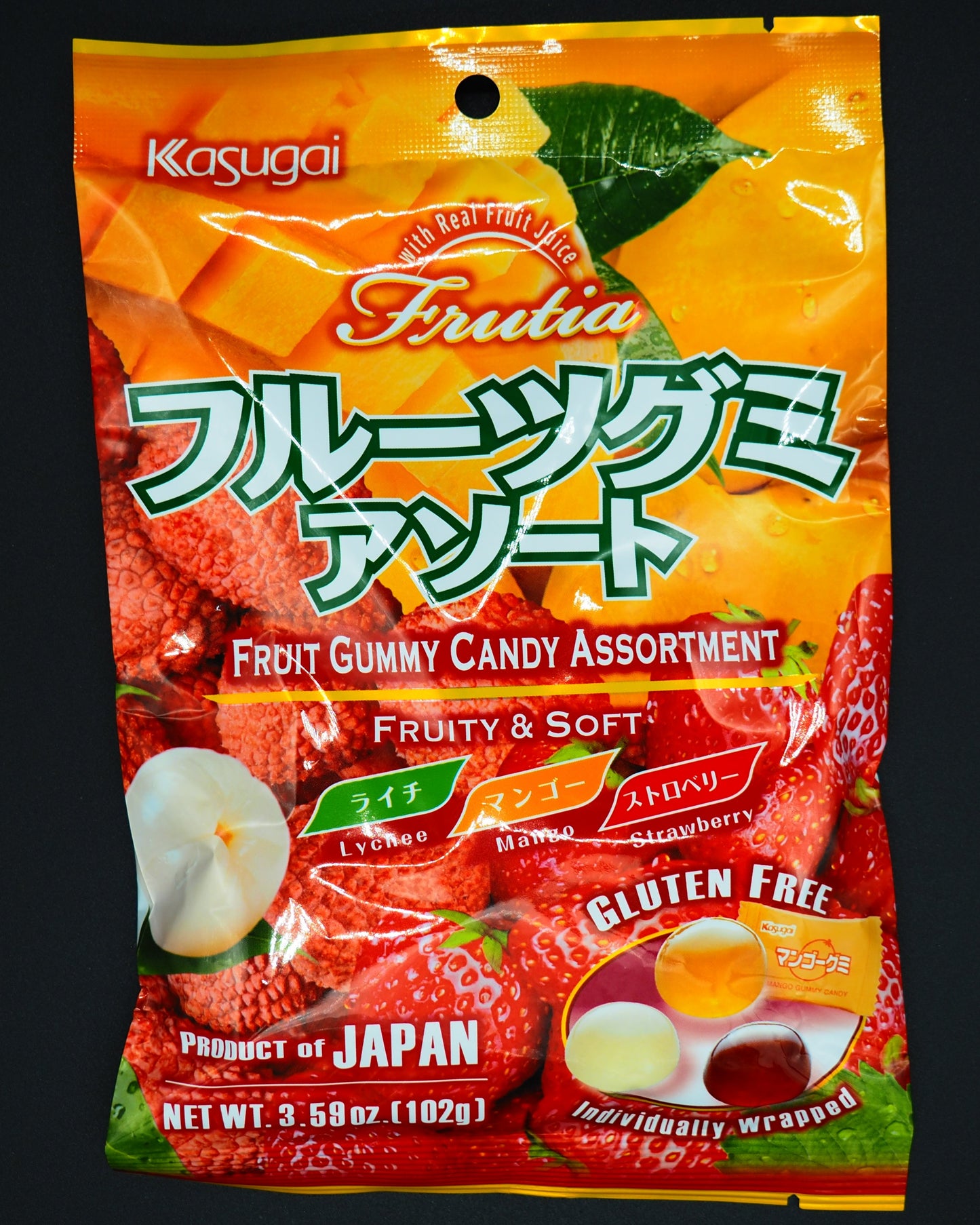 【KASUGAI】  FRUIT GUMMY ASSORTMENT 108g (102g)