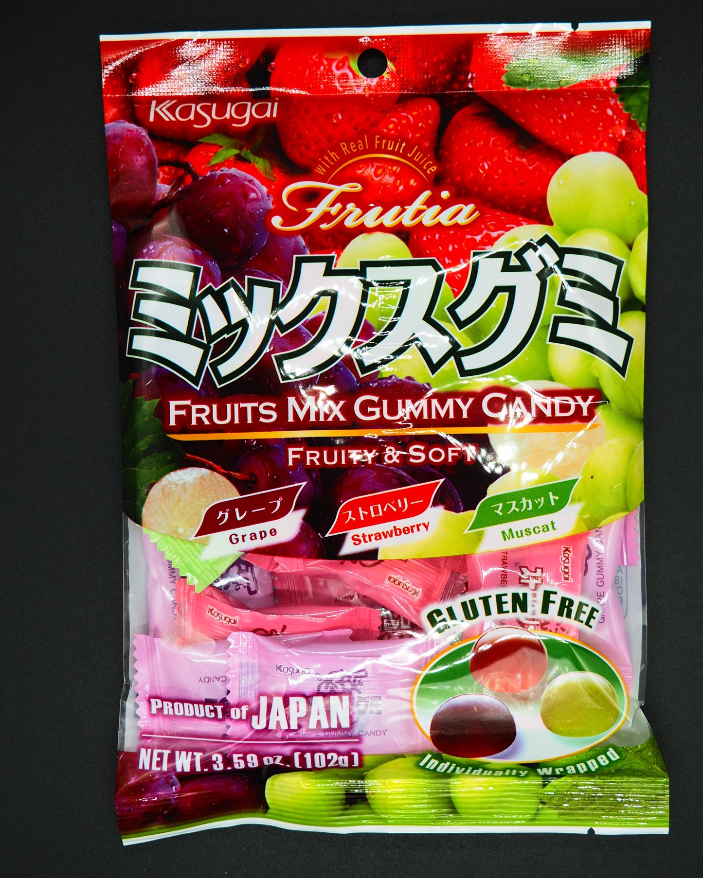 【KASUGAI】  FRUITS GUMMY 102g